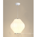 Home decoration white fabric globe hall lighting modern pendant chandelier